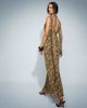 Pretty Lavish Pretty Lavish chiffon cowl neck scarf detail maxi dress in brown leopard print-Multi - 3