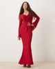 Pretty Lavish Pretty Lavish Evalina crinkle maxi skirt in red - part of a set - 1