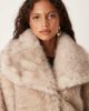 Pretty Lavish Pretty Lavish faux fur coat in stone-Neutral - 3