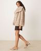 Pretty Lavish Pretty Lavish faux fur coat in stone-Neutral - 4