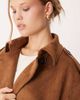 Pretty Lavish Pretty Lavish faux suede tie waist jacket in brown - 4