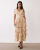 Pretty Lavish Pretty Lavish Fiore tie shoulder ruffle midaxi dress in ditsy floral-Yellow - 1