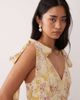 Pretty Lavish Pretty Lavish Fiore tie shoulder ruffle midaxi dress in ditsy floral-Yellow - 3