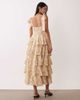 Pretty Lavish Pretty Lavish Fiore tie shoulder ruffle midaxi dress in ditsy floral-Yellow - 4