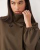 Pretty Lavish Pretty Lavish funnel neck drawcord hem reversible cropped trench coat in brown - 4