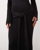 Pretty Lavish Pretty Lavish knit bardot tie detail maxi dress in black - 3