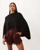 Pretty Lavish Pretty Lavish knit cape detail mini dress in black - 1