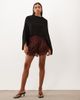 Pretty Lavish Pretty Lavish knit cape detail mini dress in black - 2