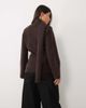 Pretty Lavish Pretty Lavish knit scarf detail cardigan in chocolate-Brown - 3