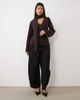 Pretty Lavish Pretty Lavish knit scarf detail cardigan in chocolate-Brown - 4