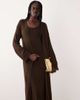 Pretty Lavish Pretty Lavish knit scoop neck maxi dress in brown - part of a set - 2