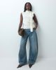 Pretty Lavish Pretty Lavish knit sleeveless high neck scarf top in cream-White - 2