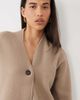 Pretty Lavish Pretty Lavish knit wrap pocket detailing cardigan in taupe-Brown - 4