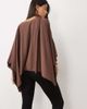 Pretty Lavish Pretty Lavish light knit scarf cape sweater in chocolate-Brown - 3