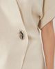 Pretty Lavish Pretty Lavish open sleeve hardware detail wrap jacket in cream-White - 3