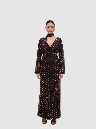 Pretty Lavish Pretty Lavish Petula Scarf Mesh Maxi Dress
