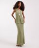 Pretty Lavish Pretty Lavish pointelle longline maxi skirt in green - part of a set - 1
