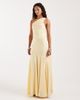 Pretty Lavish Pretty Lavish Porto matte satin one shoulder scarf neck maxi dress in lemon-Yellow - 1