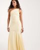 Pretty Lavish Pretty Lavish Porto matte satin one shoulder scarf neck maxi dress in lemon-Yellow - 2