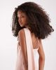 Pretty Lavish Pretty Lavish Porto matte satin one shoulder scarf neck maxi dress in peachy blush-Orange - 3