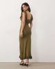 Pretty Lavish Pretty Lavish Sascha knit ruffle trim cami sweetheart neck maxi dress in olive green - 4