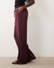 Pretty Lavish Pretty Lavish satin drawstring wide leg pants in fig-Brown - 2