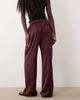 Pretty Lavish Pretty Lavish satin drawstring wide leg pants in fig-Brown - 3