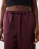 Pretty Lavish Pretty Lavish satin drawstring wide leg pants in fig-Brown - 4