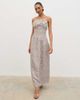 Pretty Lavish Pretty Lavish Zaria corset detail maxi dress in cream and brown polka dots-White - 1