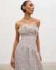 Pretty Lavish Pretty Lavish Zaria corset detail maxi dress in cream and brown polka dots-White - 2