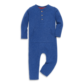Primary Primary Baby Heathered Henley Romper