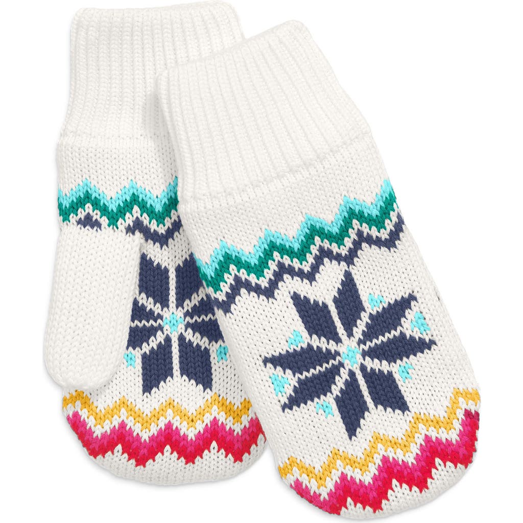 Primary Primary Kids Fleece-Lined Snowflake Fair Isle Mittens
