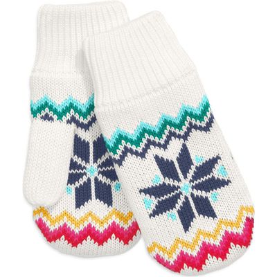 Primary Primary Kids Fleece-Lined Snowflake Fair Isle Mittens