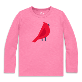 Primary Primary Kids Long Sleeve Cardinal Tee