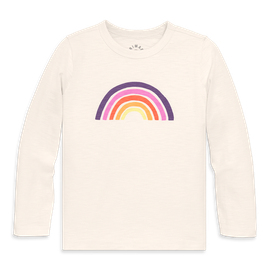 Primary Primary Kids Long Sleeve Cutout Rainbow Tee