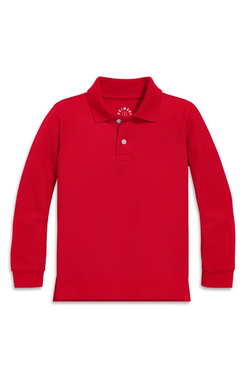 Primary Primary Kids' Long Sleeve Piqué Polo