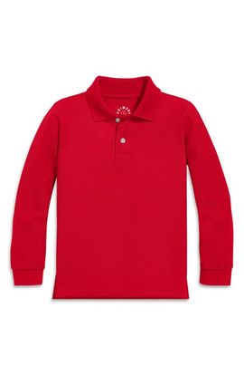Primary Primary Kids' Long Sleeve Piqué Polo