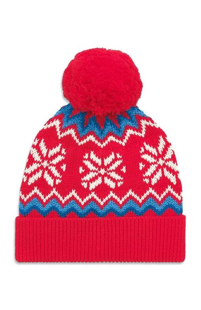Primary Primary Kids Rainbow Snowflake Fair Isle Beanie