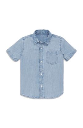 Primary Primary Kids Short Sleeve Chambray Button Down