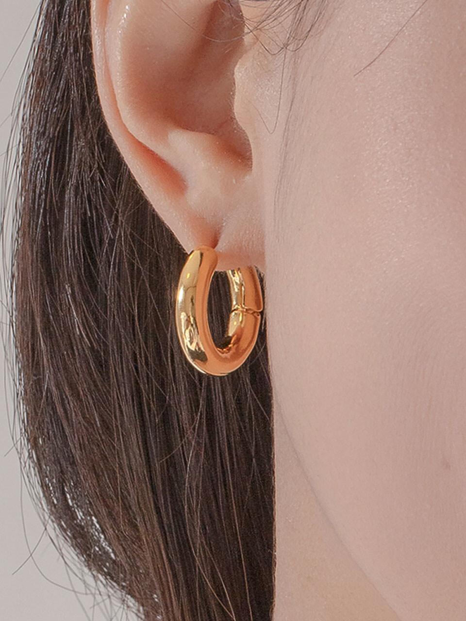 Primaute Bold Pipe Ring Earrings