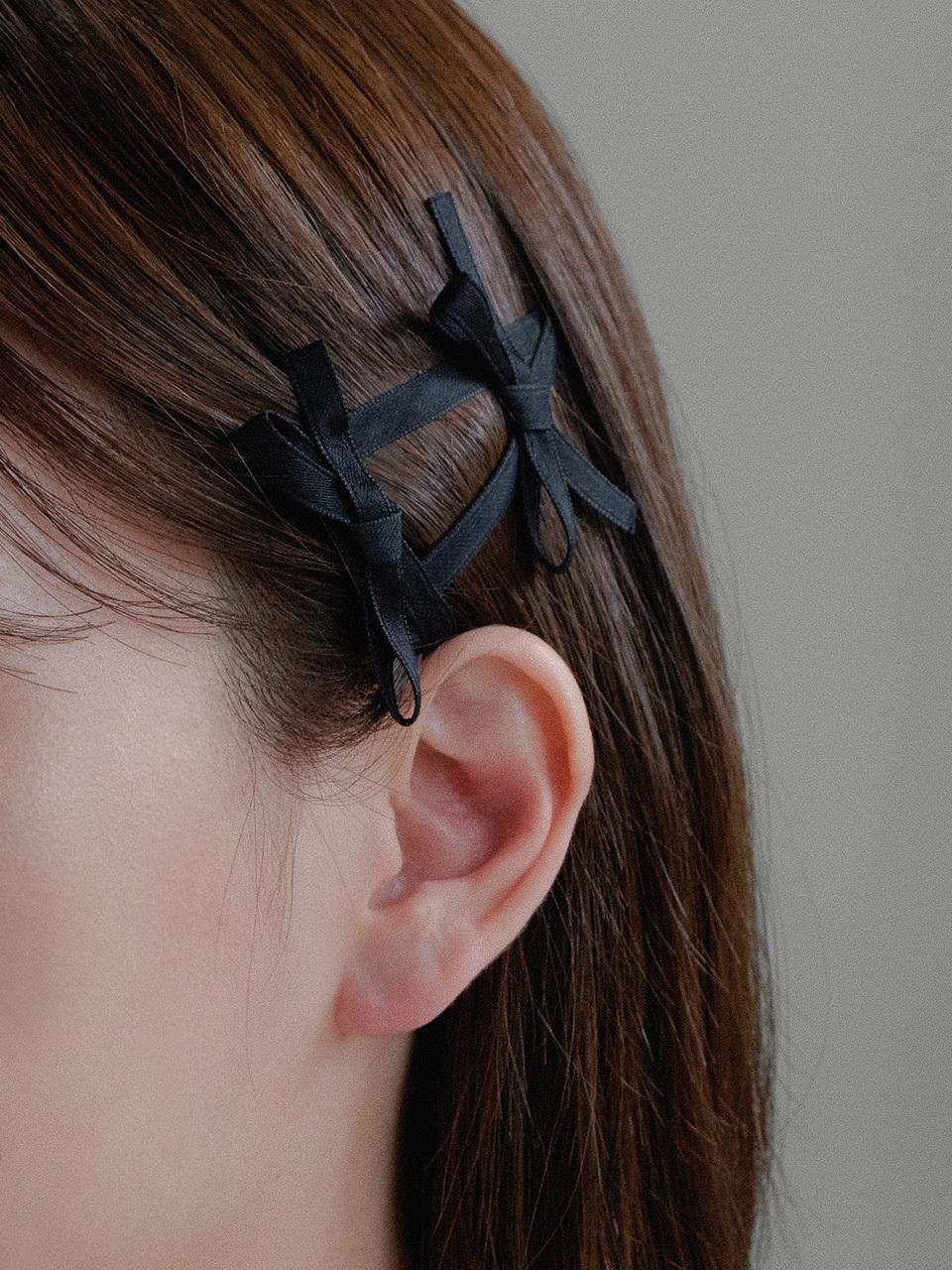 Primaute Double Ribbon Premium Fabric Hairpin