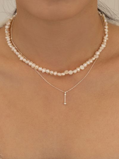 Primaute Pebble Pearl Necklace