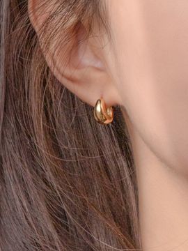 Primaute Round Drop Earrings (2Size)