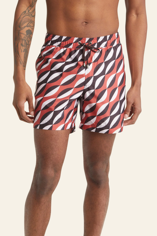 PRINCE & BOND PRINCE & BOND Easton Printed Relaxed Swimshort