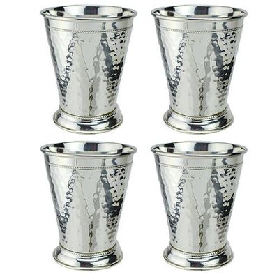 Prince of Scots Prince of Scots Hammered Silver Julep Cup - Set of 4 
