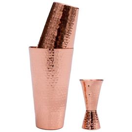 Prince of Scots Prince of Scots Professional Hamme Solid Copper Cocktail Shaker Set 
