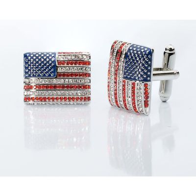 Prince of Scots Prince of Scots Stars & Stripes Crystal Cufflinks