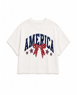 Prince Peter Collection Prince Peter Collection Girls' America Bow Crop Top