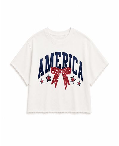 Prince Peter Collection Prince Peter Collection Girls' America Bow Crop Top