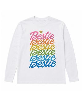 Prince Peter Collection Prince Peter Collection Girls' Bestie Repeat Colorful Long Sleeve Crew Tee